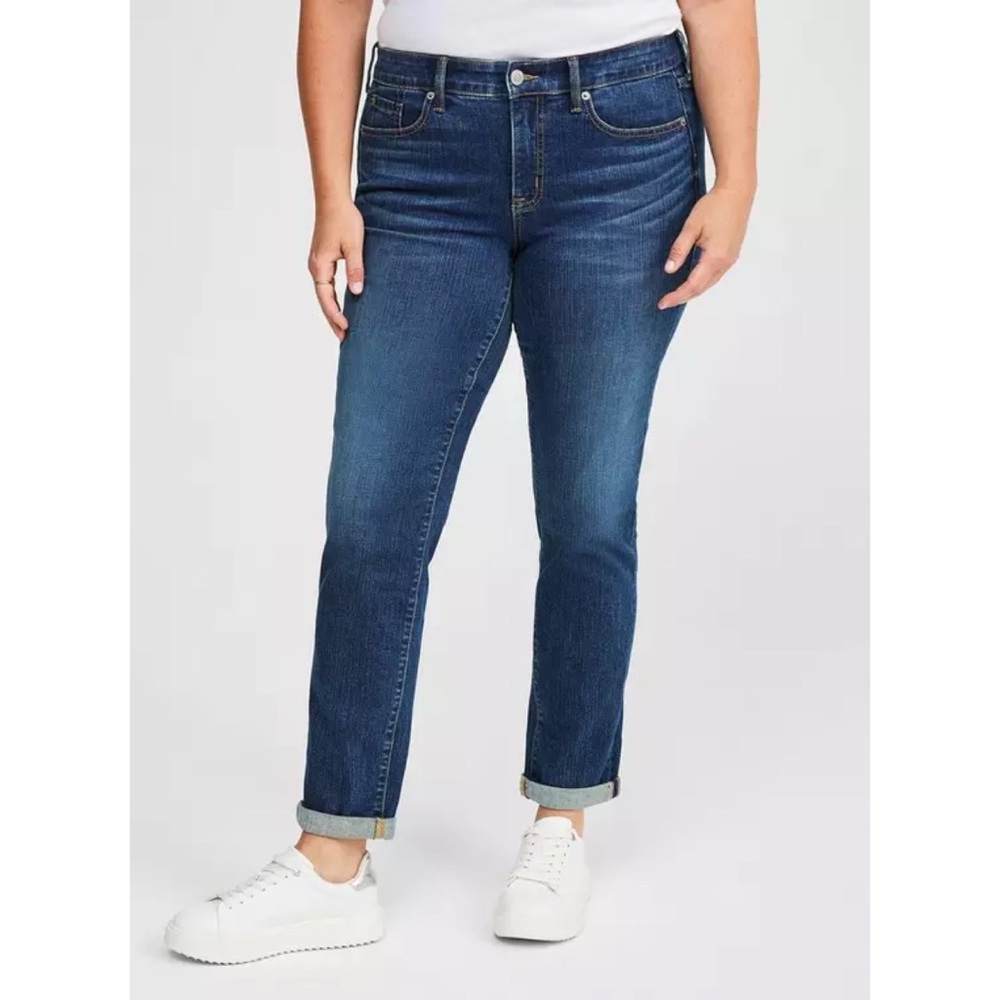 Torrid Perfect Boyfriend Mid-Rise Dark Wash Jean